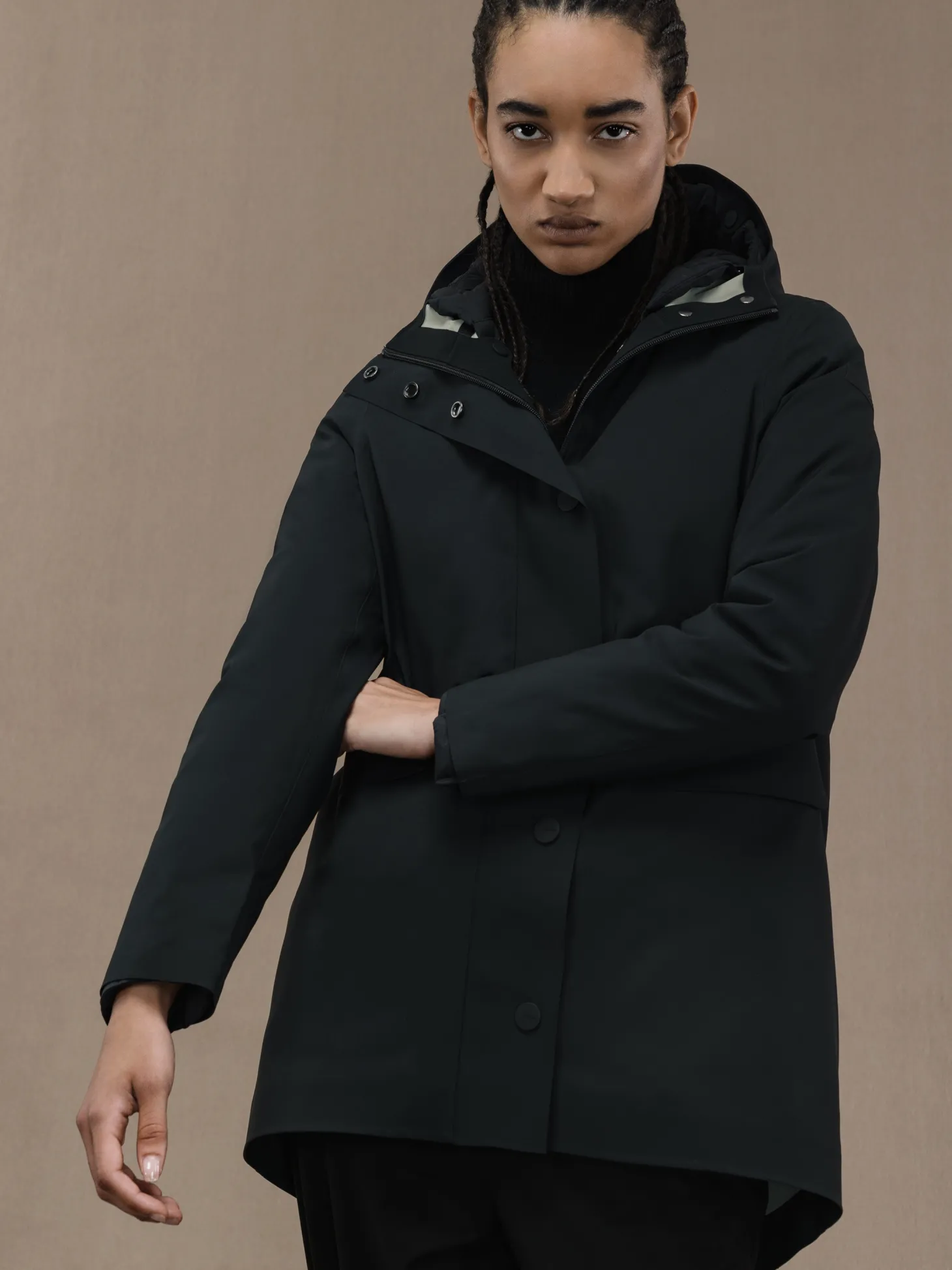 Giacche*Roberto Ricci Designs Color Detachable Parka Wom Jkt